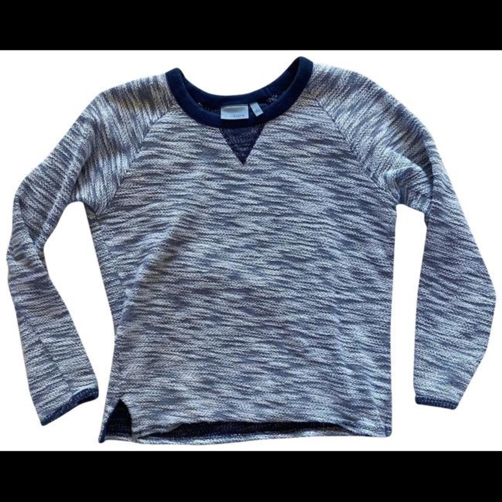 Athleta blue & white cotton sweater